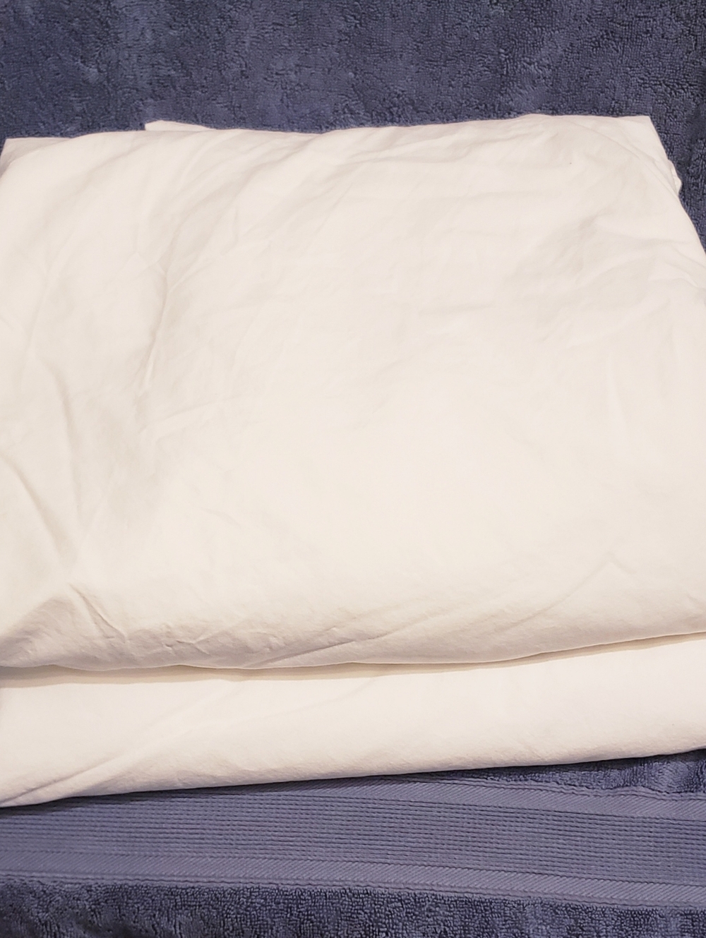 Pottery Barn Organic Cotton King Sheet Set Flat + Fitted 2pcs White